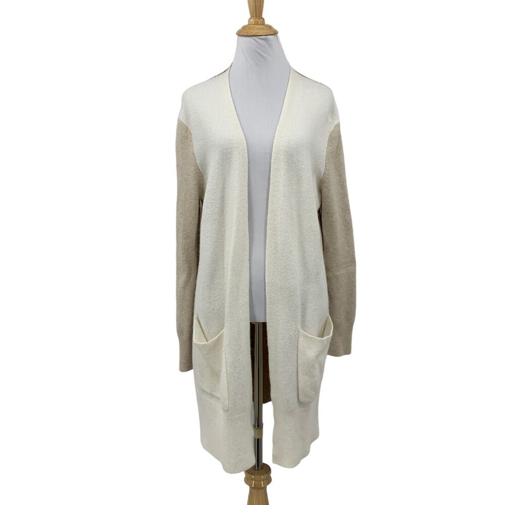 Madewell Cardigan Sweater Women Small Heather Timber Kent Open Front Wool Alpaca